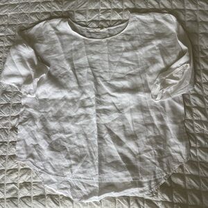 Eileen Fisher White Irish Linen Top